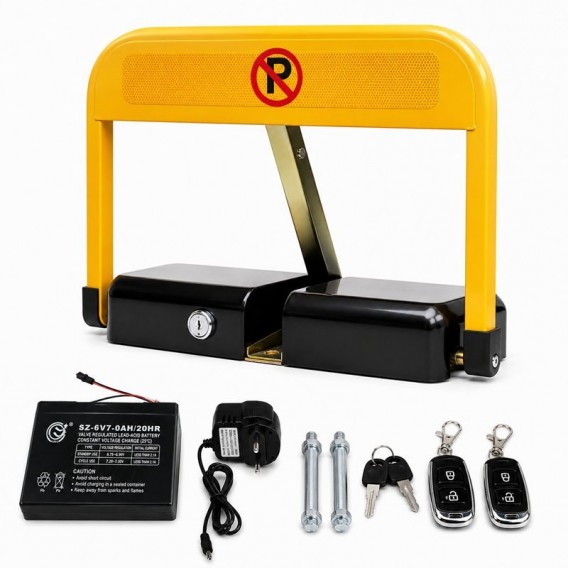 Rechargeable Parking Lock 6V 4Ah with Remote Control UAE product and accessories